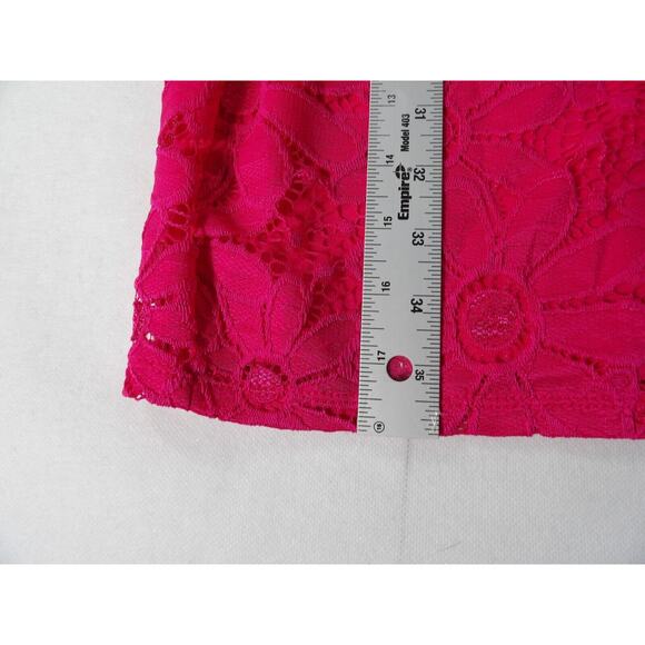 Tiana B Dress Large Pink Sundress Eyelet Bright Lined Crochet Boho Coquette NWT - Picture 11 of 14